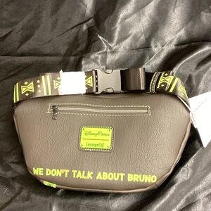 Loungefly Encanto, Brown and Green Fanny Pack Bag - Disney Parks Bruno Edition